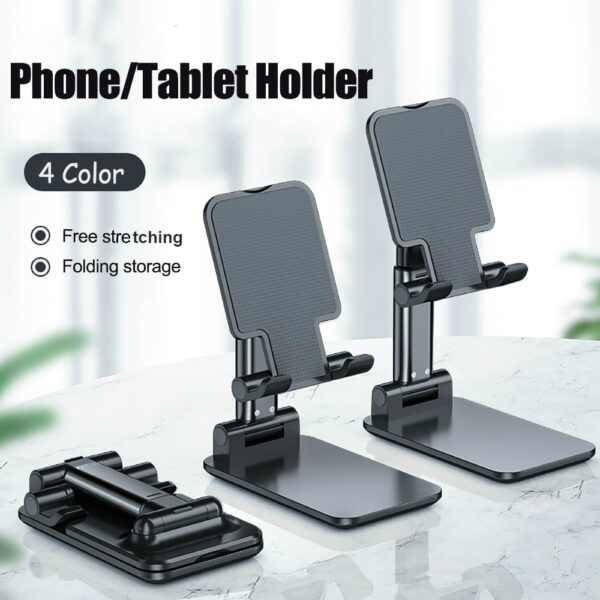 Universal Foldable Phone Stand Support Desk Mobile Phone Holder Stand For iPhone iPad Adjustable Metal Desktop 1