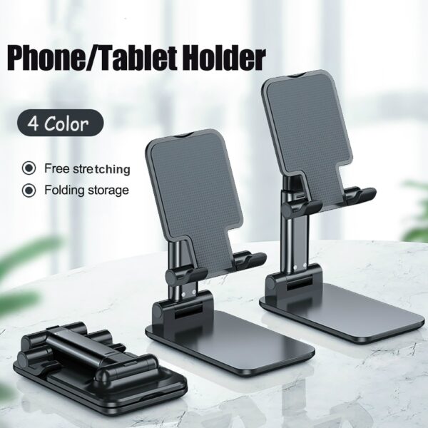 Universal foldable Phone Stand Support Desk Mobile Phone Holder Stand For iPhone iPad Adjustable Metal Desktop 1