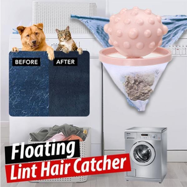 Washing Machine Floating Lint Mesh Trap Bag Floating Lint Hair Catcher Mesh Pouch Bathroom Floating Pet