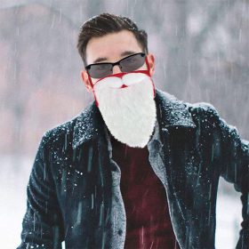 Santa Beard Face Mask 2Pcs - image 2