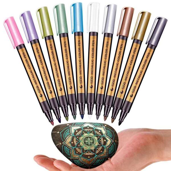 10 boja metalna trajna olovka za vodene boje 2 mm linija za rođendanske čestitke keramičko staklo plastika 5