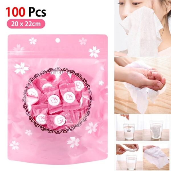 100pcs Disposable Pure Cotton Compressed Portable Travel Face Towel Water Wet Wipe Washcloth Napkin Outdoor Moistened 2.jpg 640x640 2