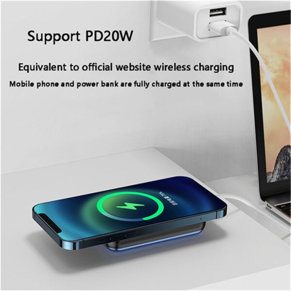 15W Magnetic Charger Power Bank For Magsafe iphone 12 12pro Max 12 mini Ultra thin Wireless 3