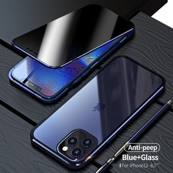 2020 New Anti Peep Magnetic Phone Case For iPhone 11 12 Pro Max Double Sided Glass 1.jpg 640x640 1