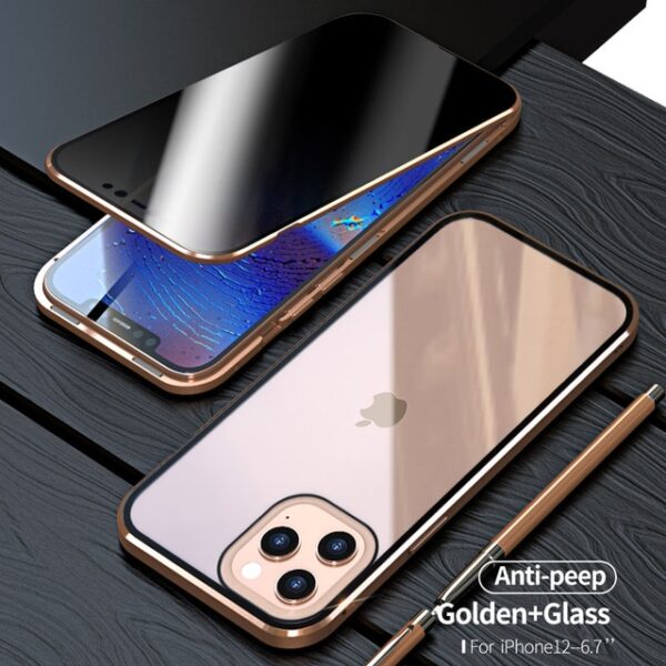 2020 New Anti Peep Magnetic Phone Case For iPhone 11 12 Pro Max Double Sided Glass 2.jpg 640x640 2