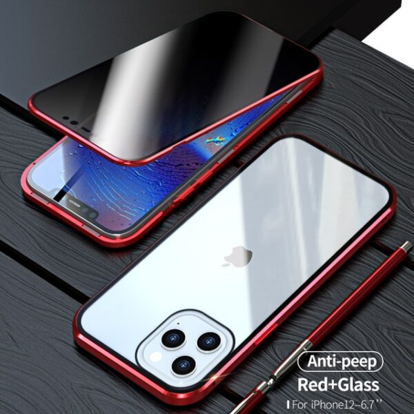 2020 New Anti Peep Magnetic Phone Case For iPhone 11 12 Pro Max Double Sided Glass 4.jpg 640x640 4