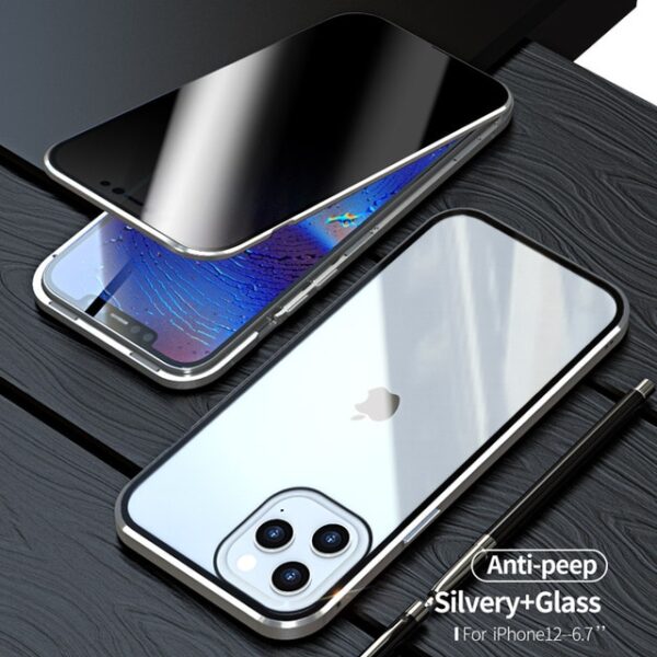 2020 New Anti Peep Magnetic Phone Case For iPhone 11 12 Pro Max Double Sided Glass 5.jpg 640x640 5