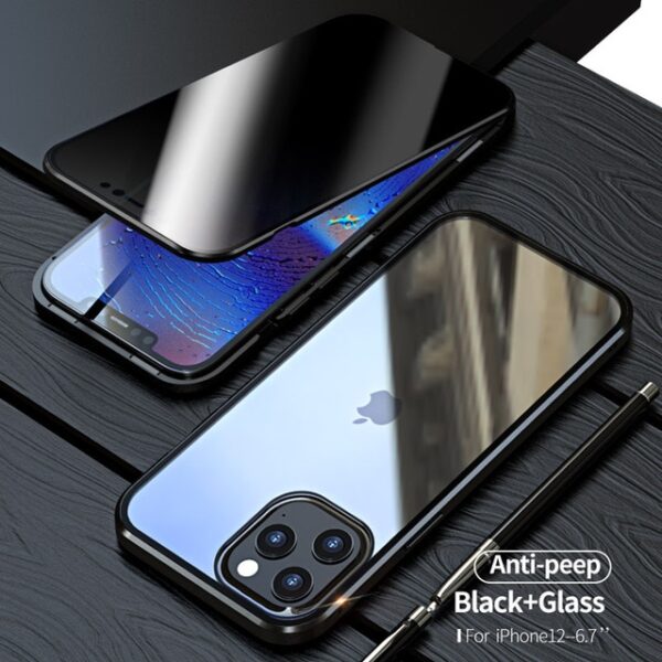 2020 New Anti Peep Magnetic Phone Case For iPhone 11 12 Pro Max Double Sided