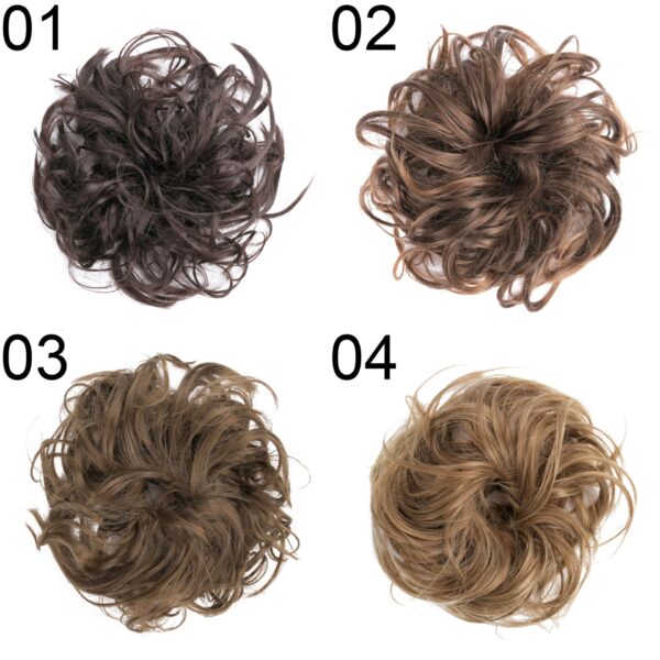 2020 Faisean is Déanaí Fáinne Gruaige Curly Messy Scrunchie Sealbhóir Ponytail HeadBands Bannaí Gruaige Gabhálais Gruaige Styling 4