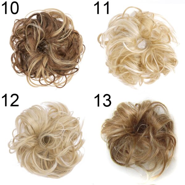 2020 Faisean is Déanaí Fáinne Gruaige Curly Messy Scrunchie Sealbhóir Ponytail HeadBands Bannaí Gruaige Gabhálais Gruaige Styling 5