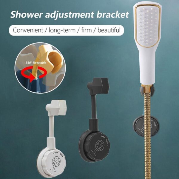 360 Punch Free Universal Adjustable Shower Bracket Bathroom Shower Head Holder Nozzle Adjustment Adjusting Bracket Base