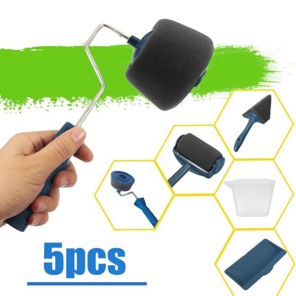 5 8pcs Paint Runner Roller Brush Handle Tool Flocked Edger Office Room Wall Painting Home Tool 3
