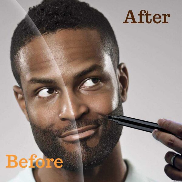 Beard Pen Barber Pencil With Brush Male Mustache Repair Shape Effective Enhance Facial Hair Waterproof Proof 1