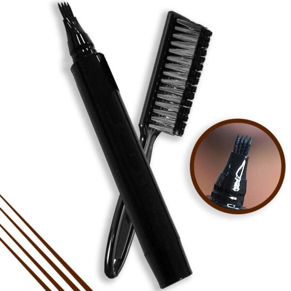 Beard Pen Barber Pencil With Brush Male Mustache Repair Shape Effective Enhance Facial Hair Waterproof Proof 3
