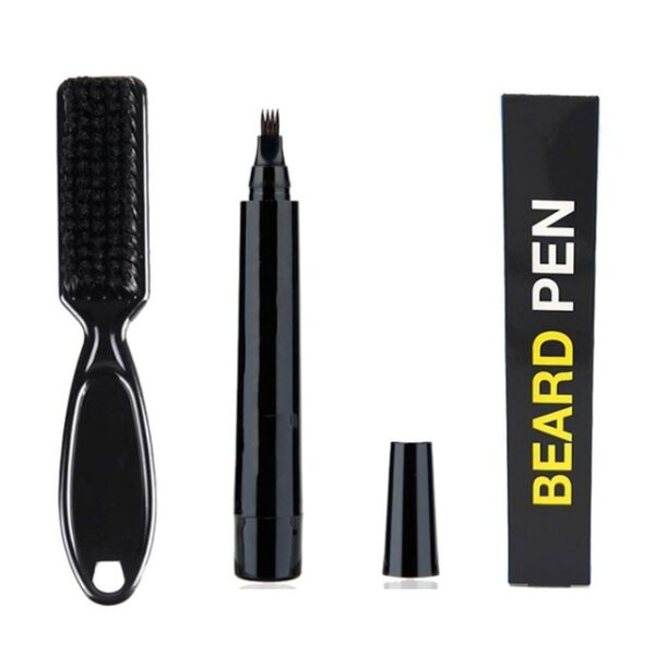 Beard Pen Barber Pencil With Brush Male Mustache Repair Shape Effective Enhance Facial Hair Waterproof