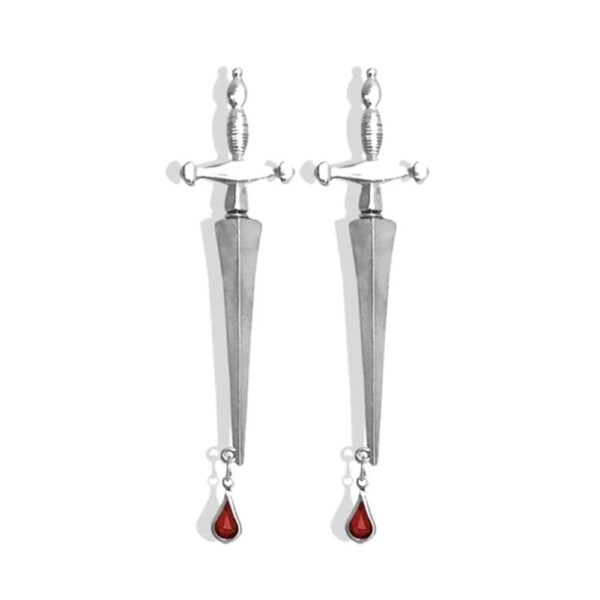 Blood Sworn Dagger Stud Earrings Fashionable Durable for Women Girls Earrings 2