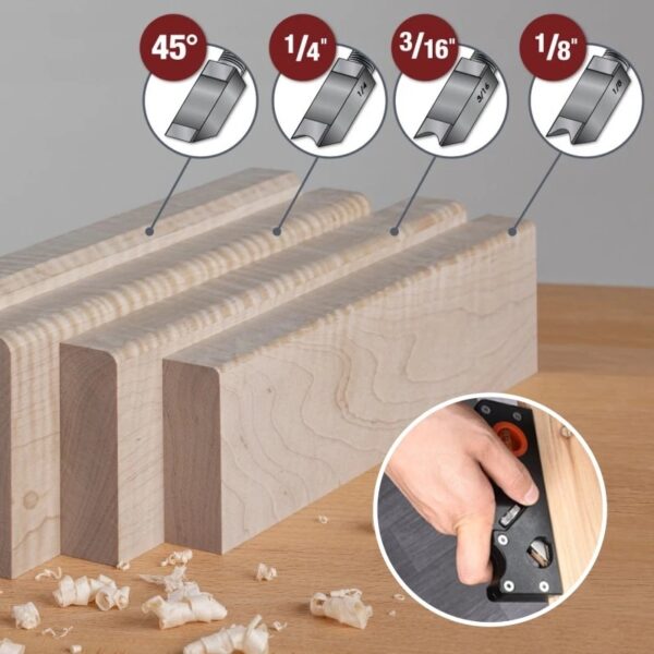 Chamfering Trimming Planer Woodworking Edge Corner Plane 45 Degree Bevel Manual Planer Carpenter Hand Tool Lightweight 5