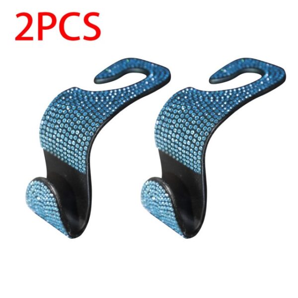 Creative Car Seat Back Hook Diamond Rhinestones Hanger Auto Headrest Objects Support Universal Mount Clips Bling 11.jpg 640x640 11