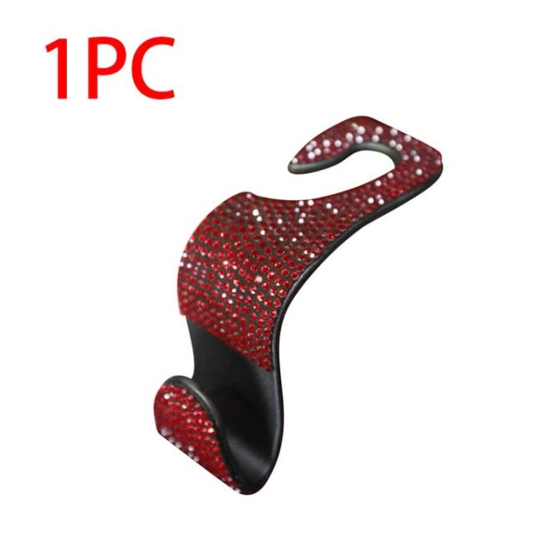 Creative Car Seat Back Hook Diamond Rhinestones Hanger Auto Headrest Objects Support Universal Mount Clips Bling 3.jpg 640x640 3