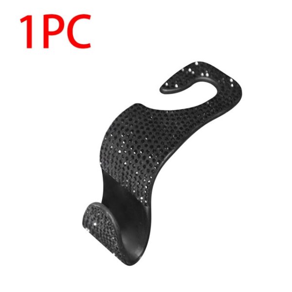 Creative Car Seat Back Hook Diamond Rhinestones Hanger Auto Headrest Objects Support Universal Mount Clips Bling 4.jpg 640x640 4