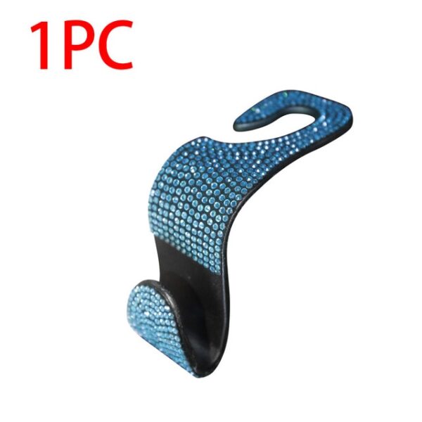 Creative Car Seat Back Hook Diamond Rhinestones Hanger Auto Headrest Objects Support Universal Mount Clips Bling 5.jpg 640x640 5