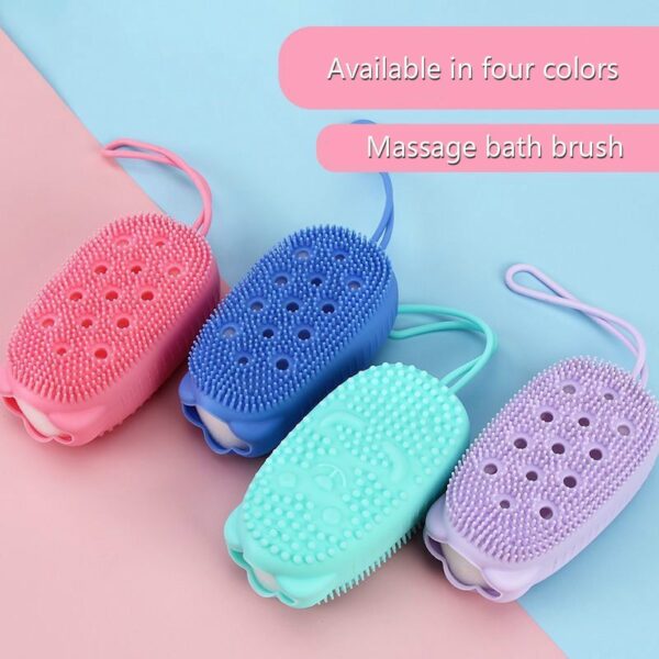 Creative Silicone Bubble Bath Brush Double Sided Massage Scalp Backrubbing Bath Massage Brush Skin Clean Shower 1