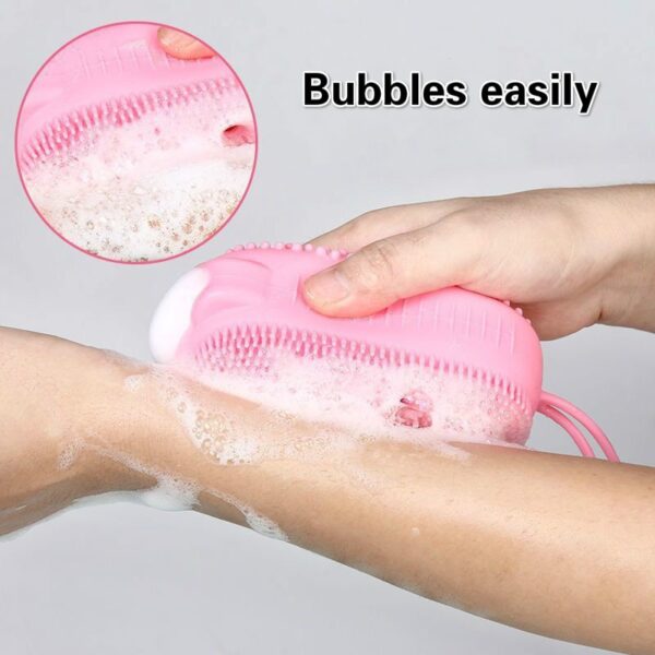 Creative Silicone Bubble Bath Brush Double Sided Massage Scalp Backrubbing Bath Massage Brush Skin Clean Shower 2