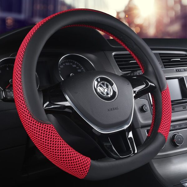 D series Micro Fiber Leather Car Steering Wheels Covers 38CM 15 Steering Wheel Hubs Car Styling 1