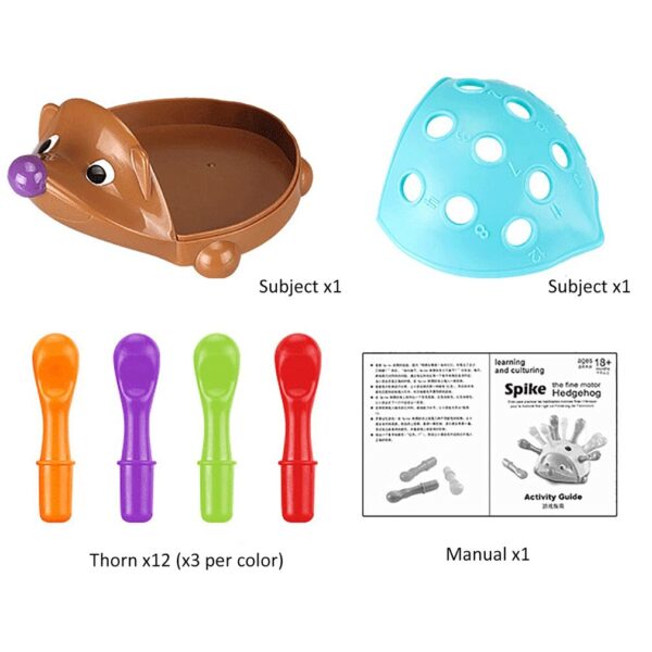 DIY Colourful Insert Hedgehog Puzzle Toys Montessori Building Intelligence Developing Children Early Educational Math Toy Gifts 4
