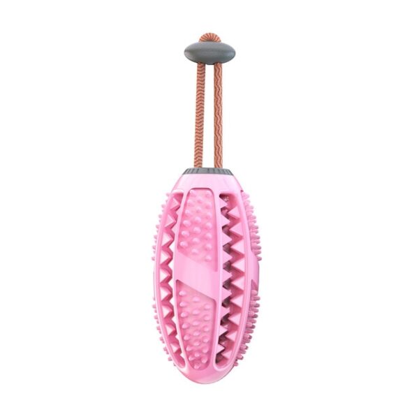 Dog InteractiveChew ToyNatural Rubber Ball ƙwanƙwalwar Abinci Mai Rarraba Kwallo Ciji Mai Tsabtace Haƙora Dabbobin Kwallo 2.jpg 640x640 2