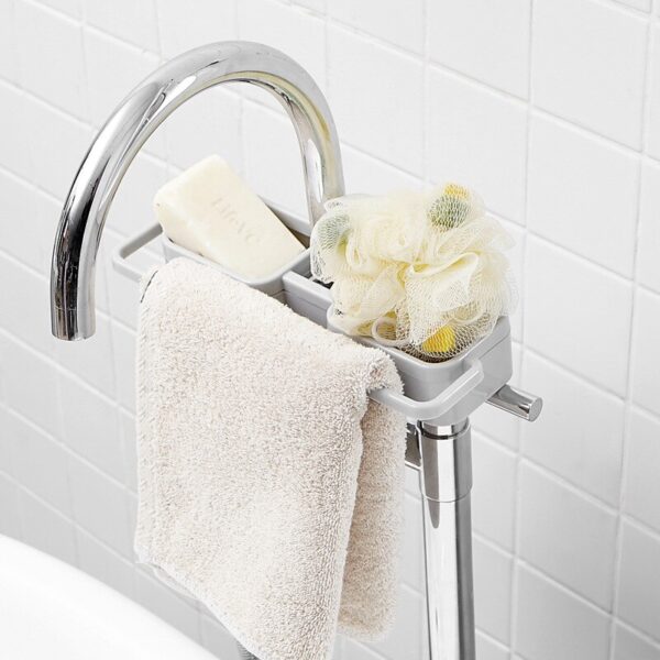 Faucet Drain Storage Rack Kitchen Sink Dish Cloth Sponge Holder Rack Bathroom Towel Soap Storage Box 2