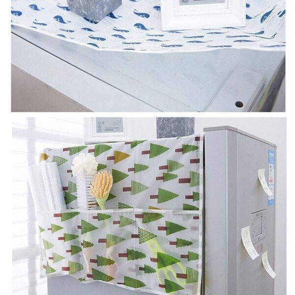 Free Shipping Refrigerator Dust Cover With Pocket Storage Bag Washing Machine Storage Organizer Bags Hanging Bag 4