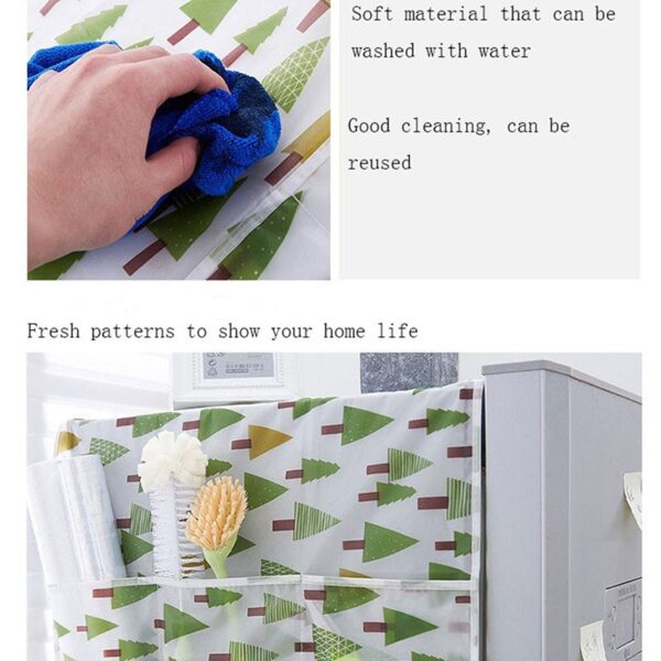 Free Shipping Refrigerator Dust Cover With Pocket Storage Bag Washing Machine Storage Organizer Bags Hanging Bag 5