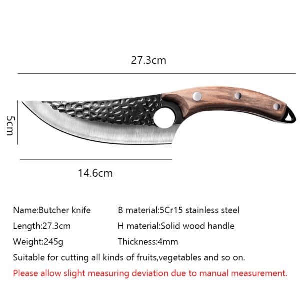 Handmade Stainless Steel Kitchen Boning Knife Fishing Knife Meat Cleaver Outdoor Cooking Cutter Butcher Knife 1