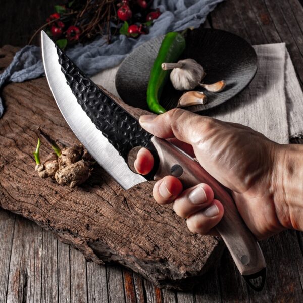 Handmade Stainless Steel Kitchen Boning Knife Fishing Knife Meat Cleaver Outdoor Cooking Cutter Butcher Knife 2