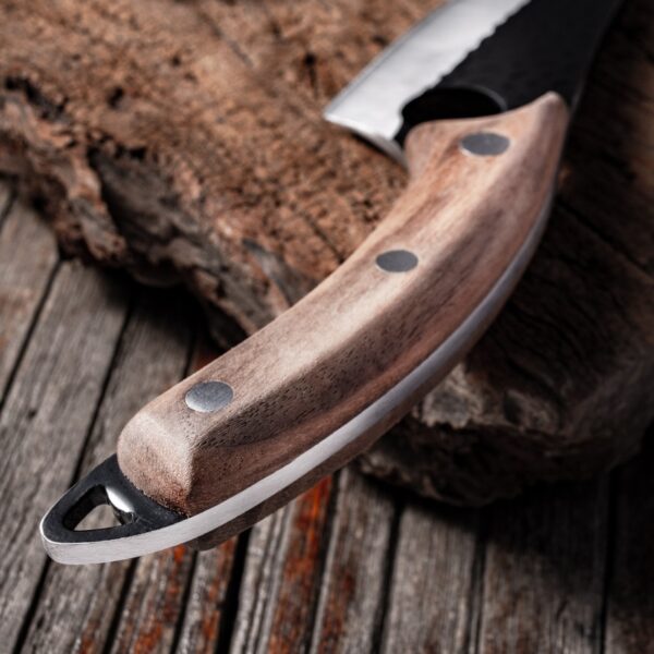 Ručně vyrobený kuchyňský nůž na vykosťování z nerezové oceli Rybářský nůž Sekáček na maso Venkovní kuchyňský řezací řeznický nůž 4
