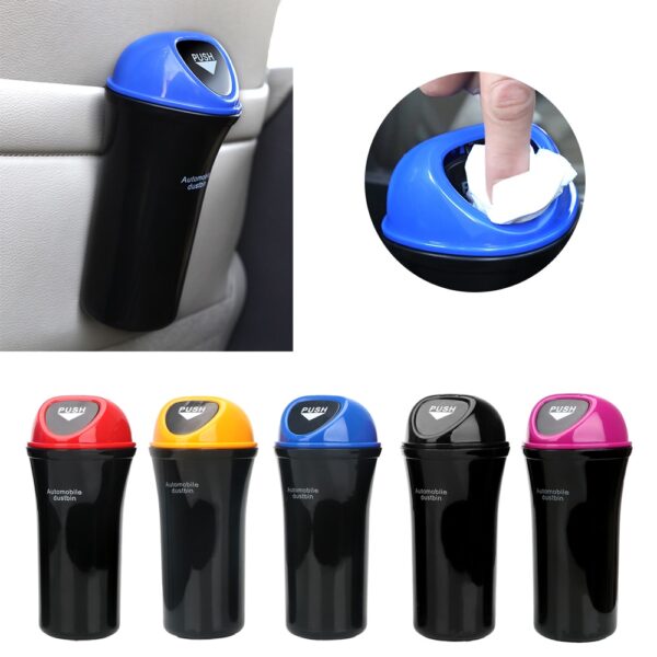 LEEPEE Car Trash Can Auto Door Seat Back Visor Trash Bin Ashtray Auto Organizer Storage