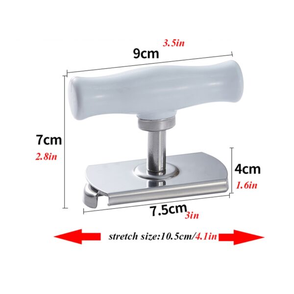 Abrelatas fácil manual de aceiro inoxidable Abrelatas de tapa axustable Ferramenta Utensilios de cociña Lata 5