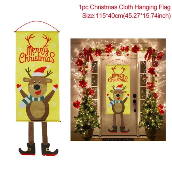 Merry Christmas Porch Door Banner Hanging Ornament Christmas Decoration For Home Xmas Navidad 2020 Happy New 2.jpg 640x640 2