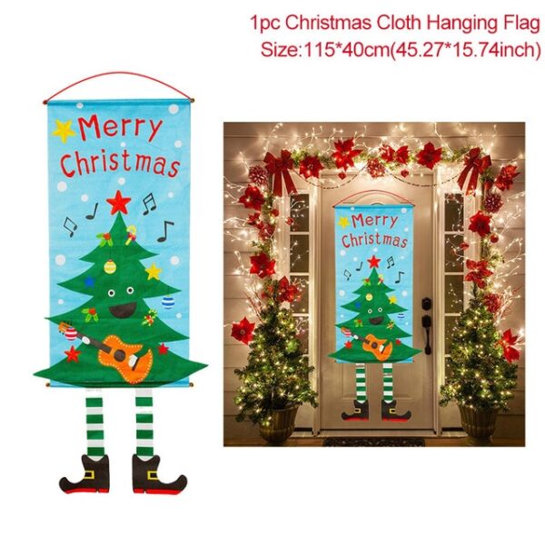 Merry Christmas Porch Door Banner Hanging Ornament Christmas Decoration For Home Xmas Navidad 2020 Happy New 3.jpg 640x640 3