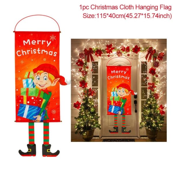 Merry Christmas Porch Door Banner Hanging Ornament Christmas Decoration For Home Xmas Navidad 2020 Happy New 4.jpg 640x640 4