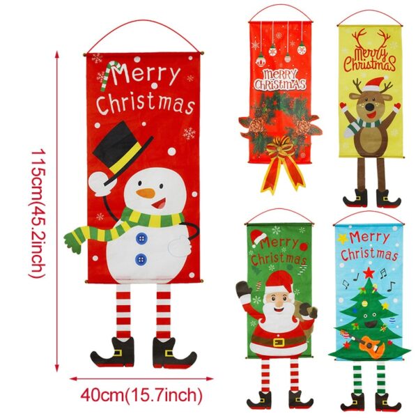 Merry Christmas Porch Door Banner Hanging Ornament Christmas Decoration For Home Xmas Navidad 2020 Happy New 5