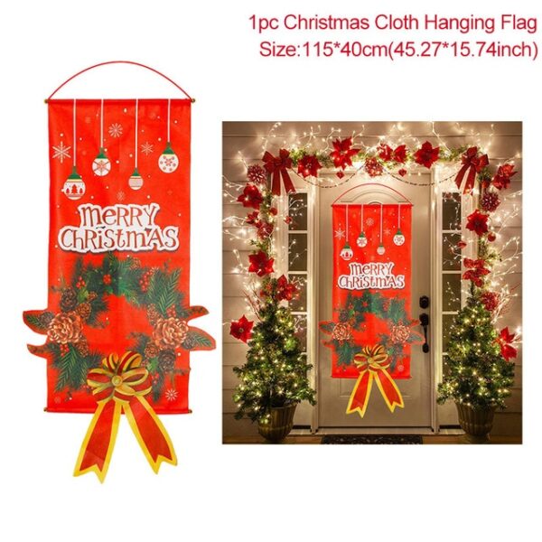 Merry Christmas Porch Door Banner Hanging Ornament Christmas Decoration For Home Xmas Navidad 2020 Happy New 5.jpg 640x640 5