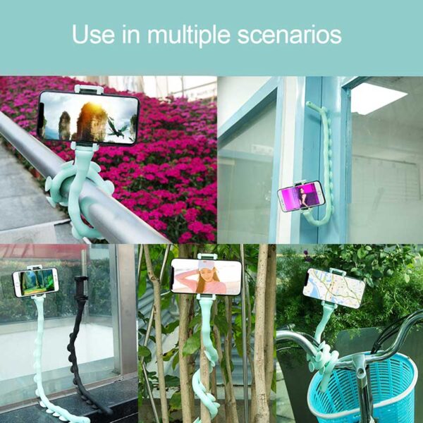 Multifunctional Lazy Bracket Mobile Phone Holder Cute Caterpillar Suction Cup Kū no ka Home Wall Desk Paikikala 2