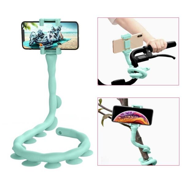Multifunctional Lazy Bracket Mobile Phone Holder Cute Caterpillar Suction Cup Stand for Home Wall Desk Bike