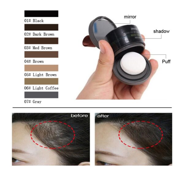 Natural Hair Shadow Powder Hair line Modified Repair Hair Shadow Trimming Powder Makeup Hair Concealer Cover 2