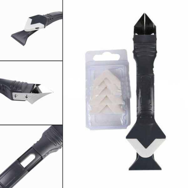 Nij 3 yn 1 Silicone Sealant Remover Tool Kit Set Scraper Caulking Mold Removal Nuttich ark 3