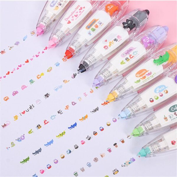 New Arrival Kawaii Animals Press Type Decorative Correction Tape Diary Stationery School Supply Gift For Student