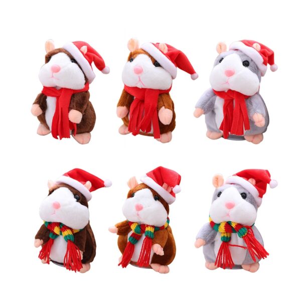 New Talking Hamster Mouse Pet Christmas Toy Speak Talking Sound Record Hamster Educational Plush Toy for 3