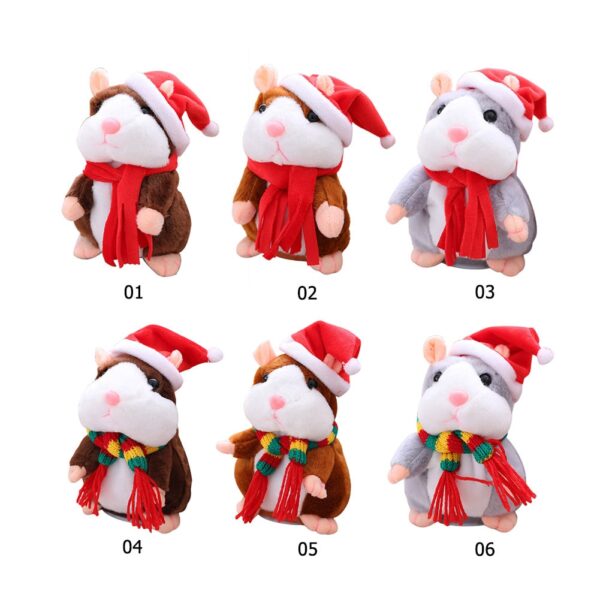 New Talking Hamster Mouse Pet Christmas Toy Speak Talking Sound Record Hamster Educational Plush Toy for 4